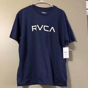RVCA Men's Dark Blue Short Sleeve Tee